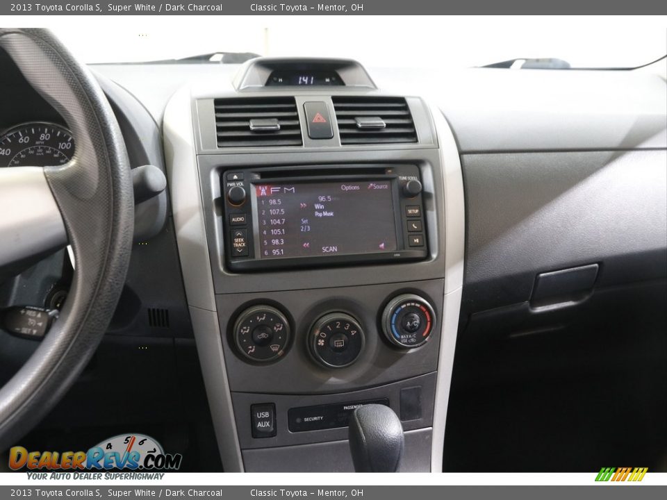 2013 Toyota Corolla S Super White / Dark Charcoal Photo #9