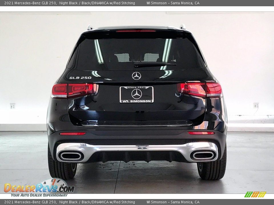 2021 Mercedes-Benz GLB 250 Night Black / Black/DINAMICA w/Red Stitching Photo #3