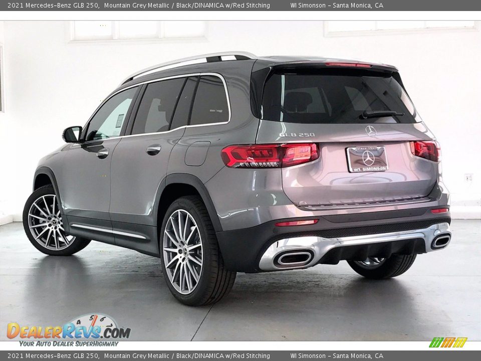 2021 Mercedes-Benz GLB 250 Mountain Grey Metallic / Black/DINAMICA w/Red Stitching Photo #2