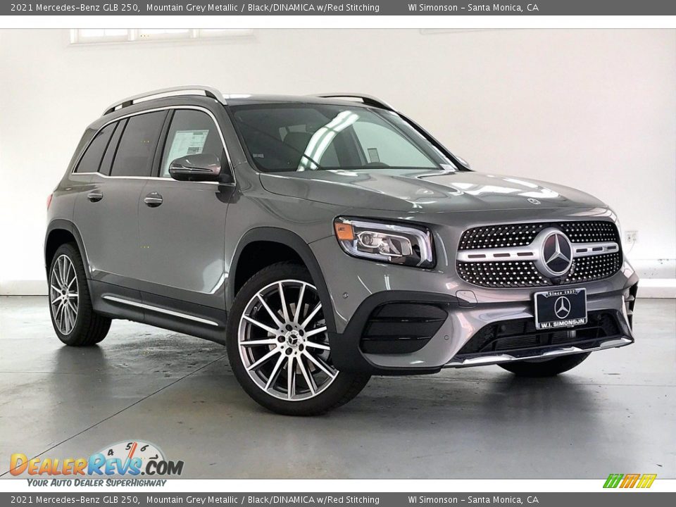 2021 Mercedes-Benz GLB 250 Mountain Grey Metallic / Black/DINAMICA w/Red Stitching Photo #12