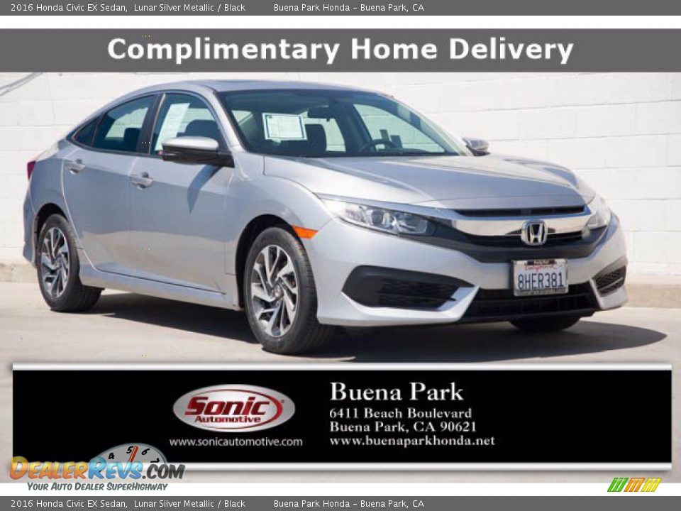 2016 Honda Civic EX Sedan Lunar Silver Metallic / Black Photo #1