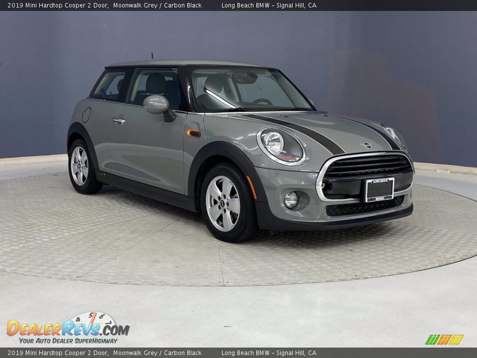 2019 Mini Hardtop Cooper 2 Door Moonwalk Grey / Carbon Black Photo #1