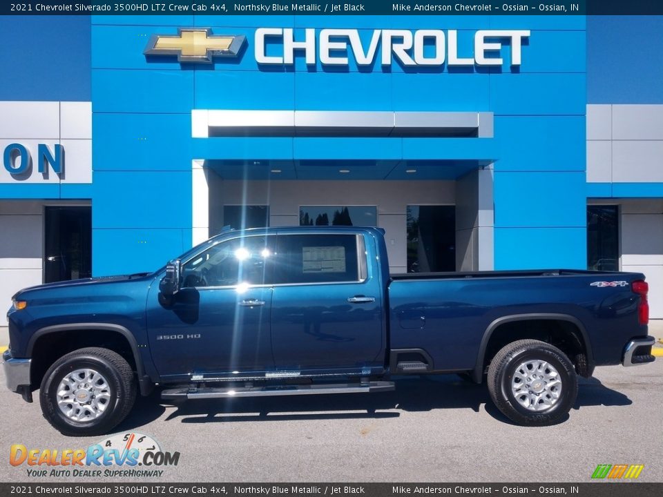 2021 Chevrolet Silverado 3500HD LTZ Crew Cab 4x4 Northsky Blue Metallic / Jet Black Photo #1