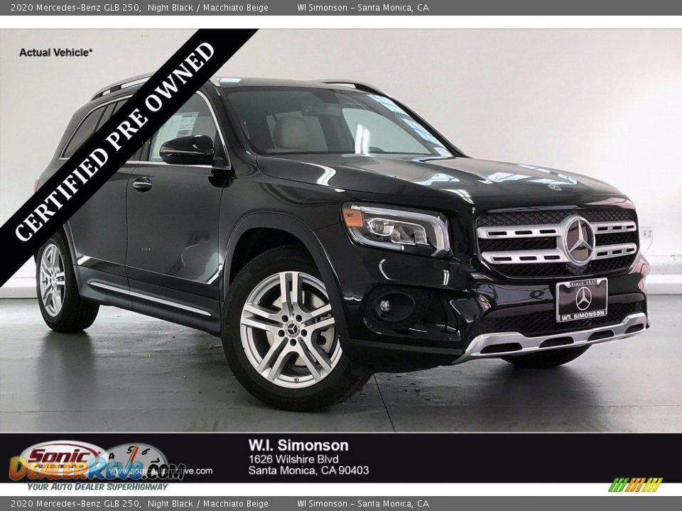 2020 Mercedes-Benz GLB 250 Night Black / Macchiato Beige Photo #1