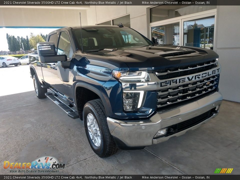 2021 Chevrolet Silverado 3500HD LTZ Crew Cab 4x4 Northsky Blue Metallic / Jet Black Photo #2