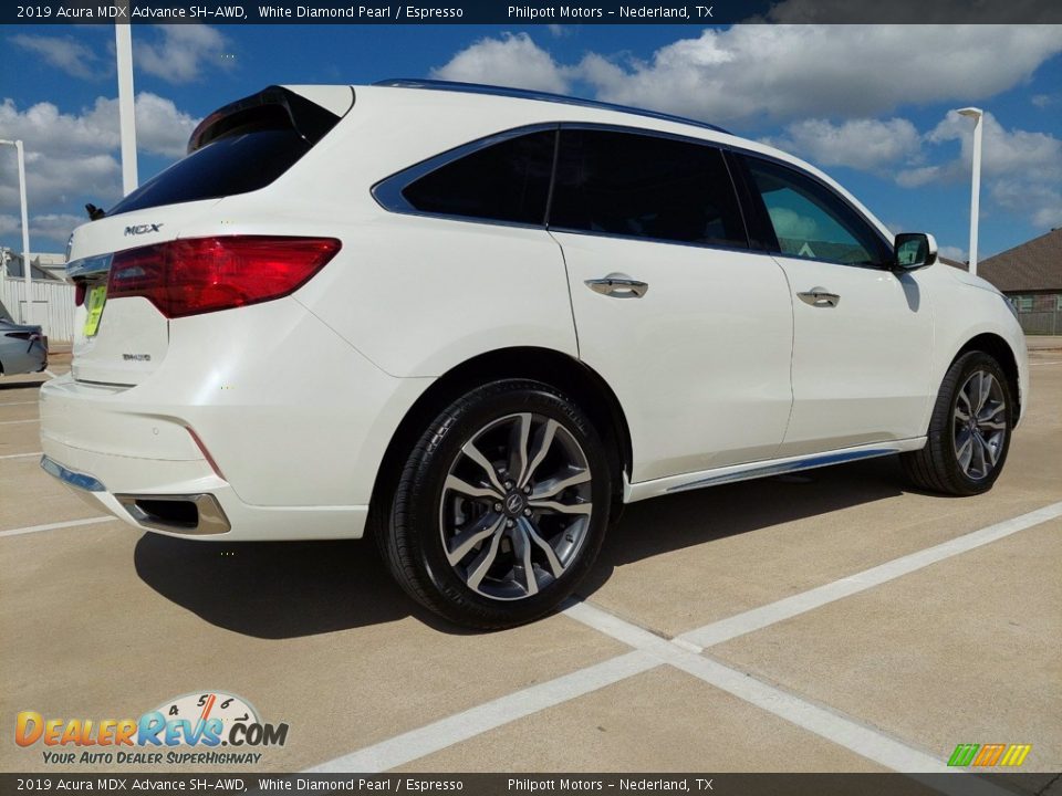 2019 Acura MDX Advance SH-AWD White Diamond Pearl / Espresso Photo #3