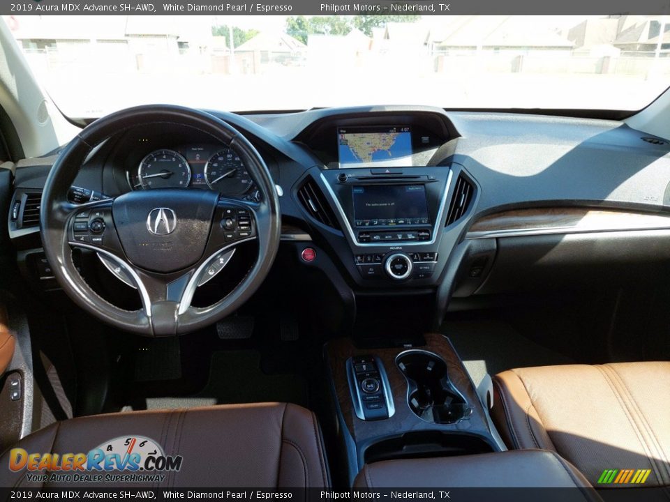 2019 Acura MDX Advance SH-AWD White Diamond Pearl / Espresso Photo #5