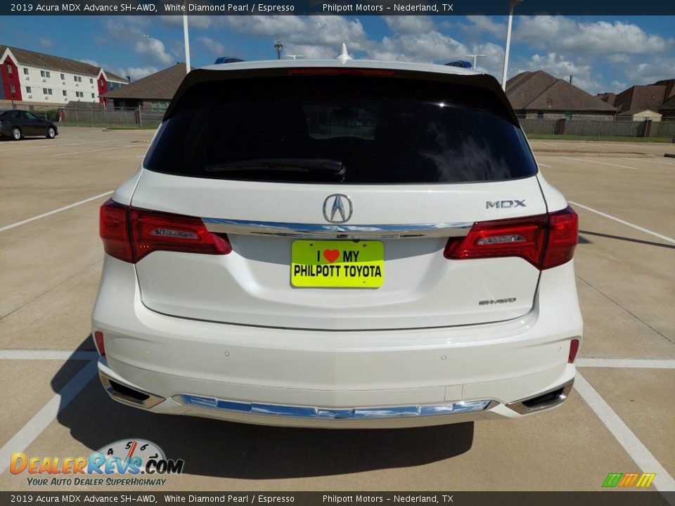 2019 Acura MDX Advance SH-AWD White Diamond Pearl / Espresso Photo #8