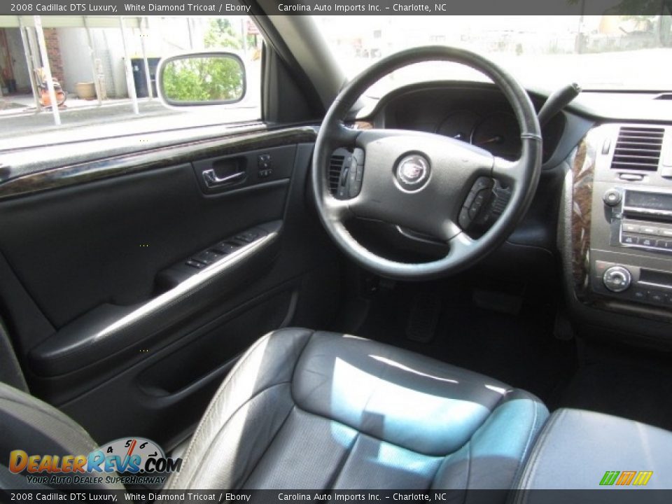 2008 Cadillac DTS Luxury White Diamond Tricoat / Ebony Photo #12