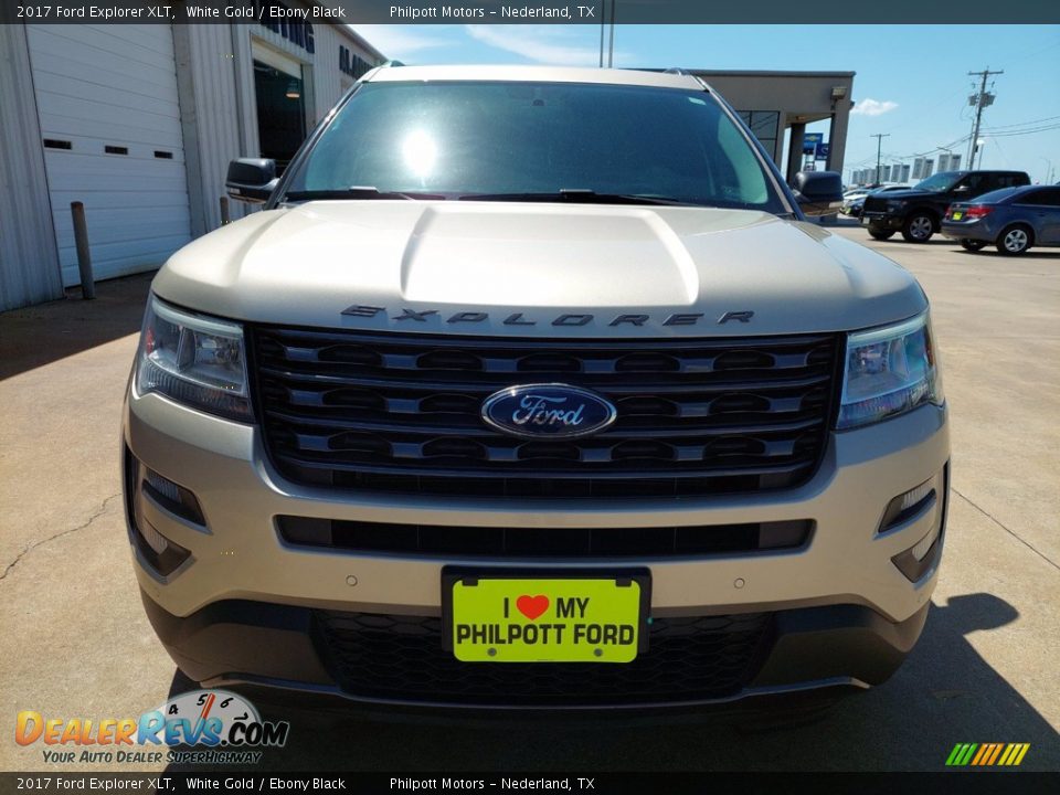 2017 Ford Explorer XLT White Gold / Ebony Black Photo #9