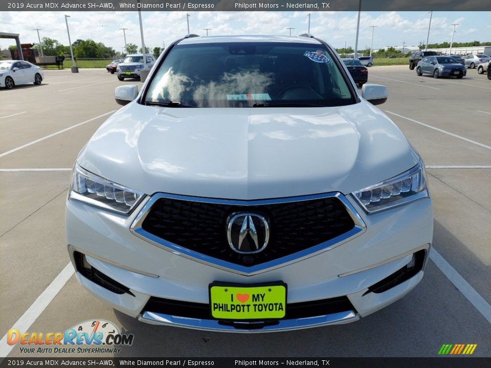 2019 Acura MDX Advance SH-AWD White Diamond Pearl / Espresso Photo #9