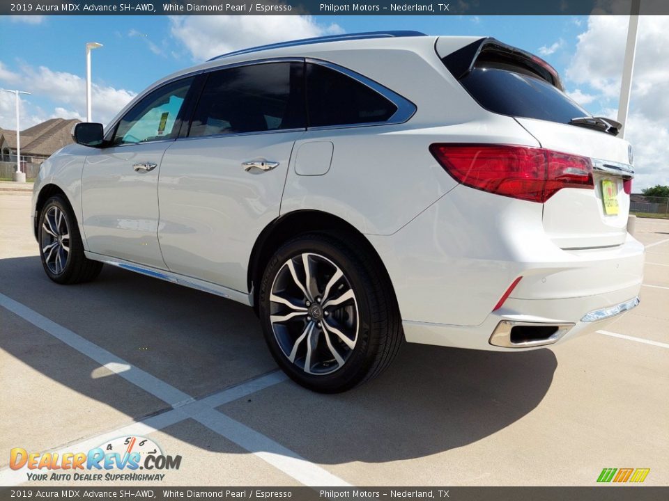 2019 Acura MDX Advance SH-AWD White Diamond Pearl / Espresso Photo #11