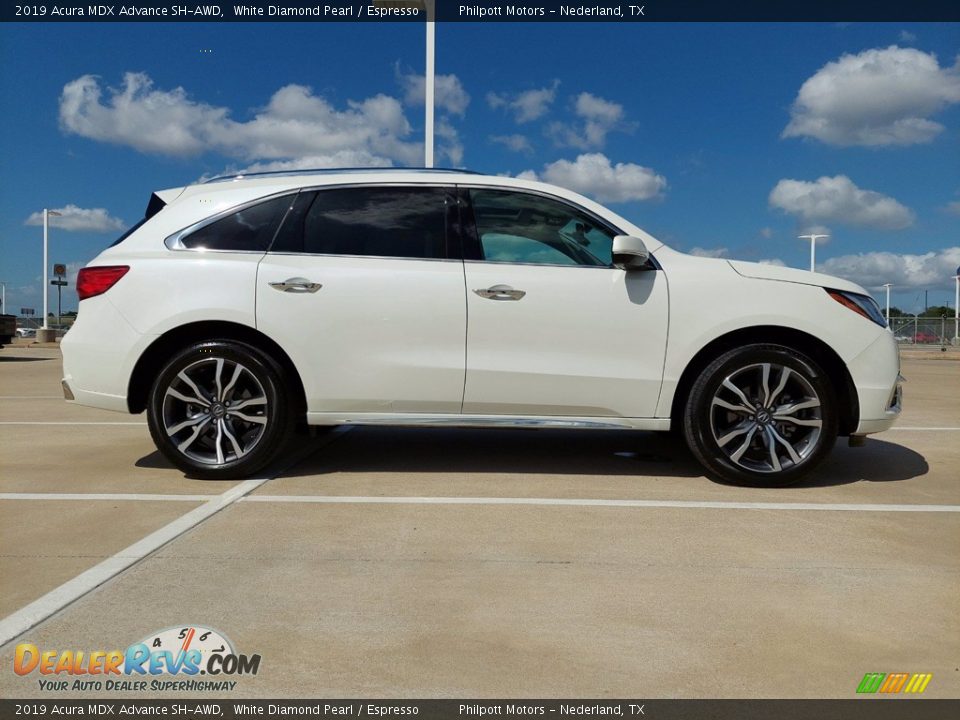 2019 Acura MDX Advance SH-AWD White Diamond Pearl / Espresso Photo #12