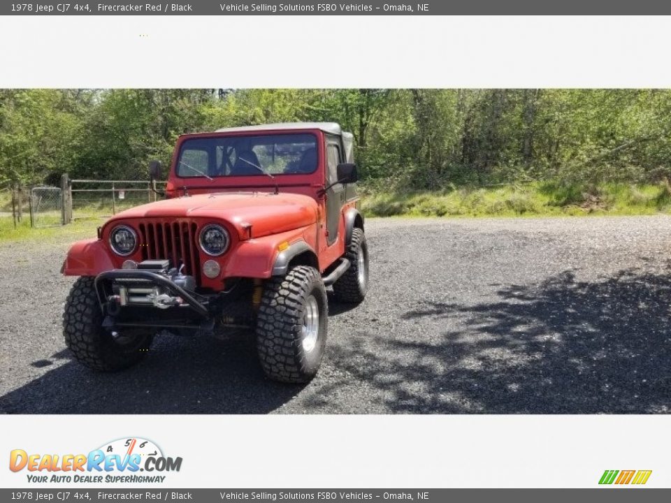 1978 Jeep CJ7 4x4 Firecracker Red / Black Photo #1