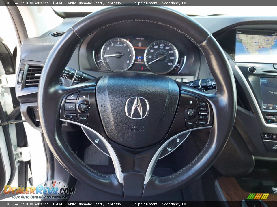 2019 Acura MDX Advance SH-AWD White Diamond Pearl / Espresso Photo #15