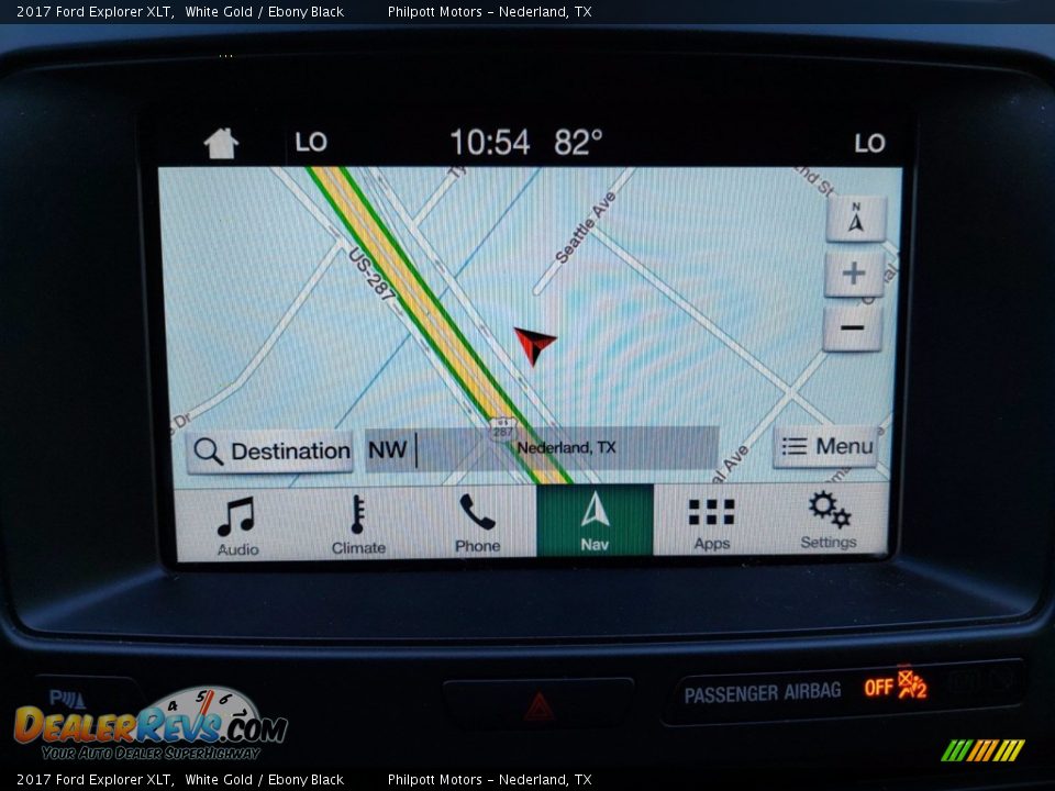 2017 Ford Explorer XLT White Gold / Ebony Black Photo #21