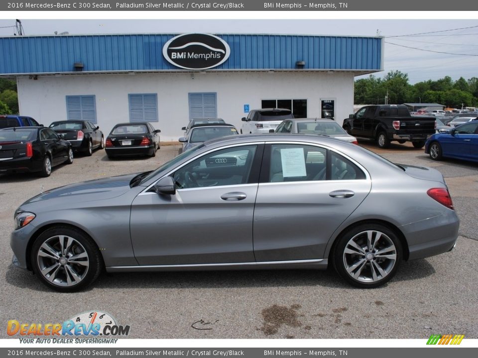 2016 Mercedes-Benz C 300 Sedan Palladium Silver Metallic / Crystal Grey/Black Photo #2