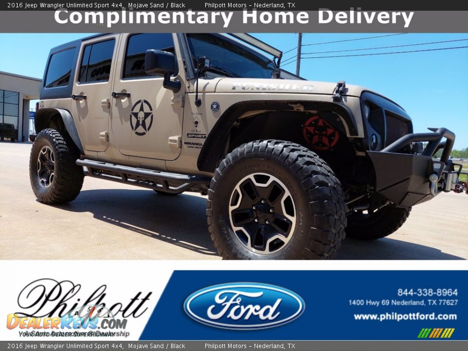 2016 Jeep Wrangler Unlimited Sport 4x4 Mojave Sand / Black Photo #1