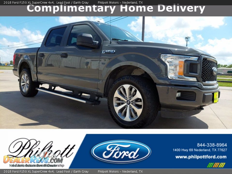 2018 Ford F150 XL SuperCrew 4x4 Lead Foot / Earth Gray Photo #1
