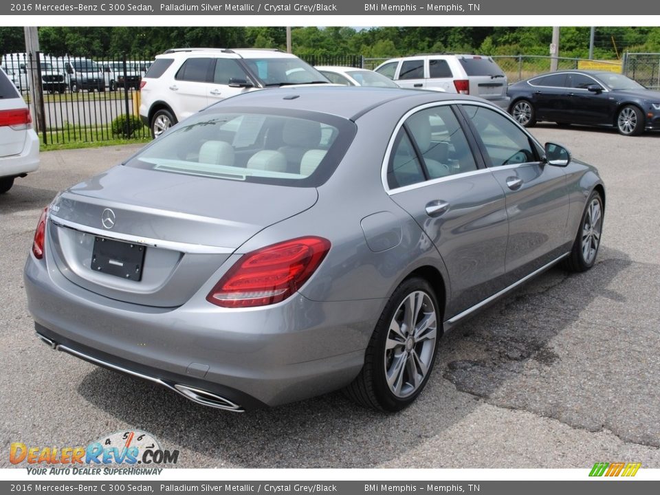 2016 Mercedes-Benz C 300 Sedan Palladium Silver Metallic / Crystal Grey/Black Photo #5