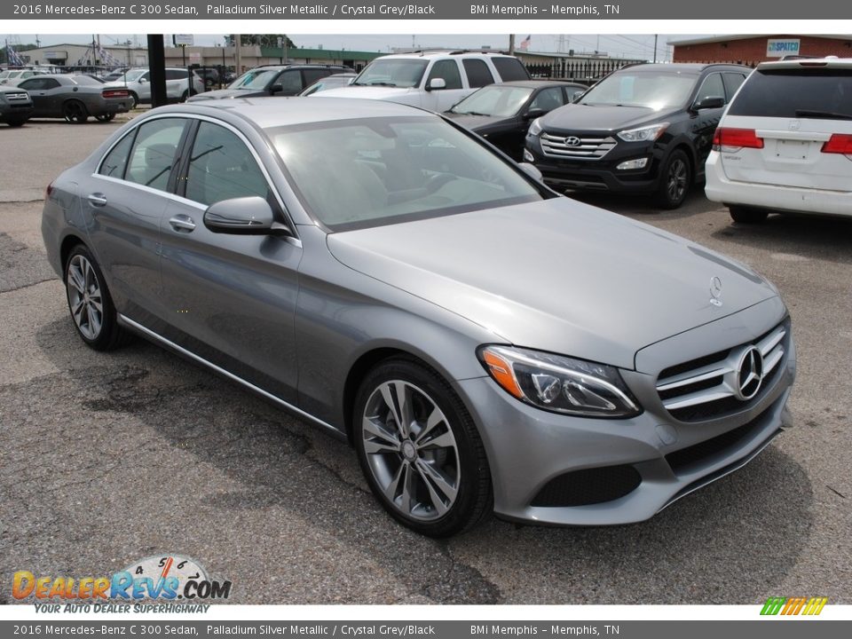 2016 Mercedes-Benz C 300 Sedan Palladium Silver Metallic / Crystal Grey/Black Photo #7