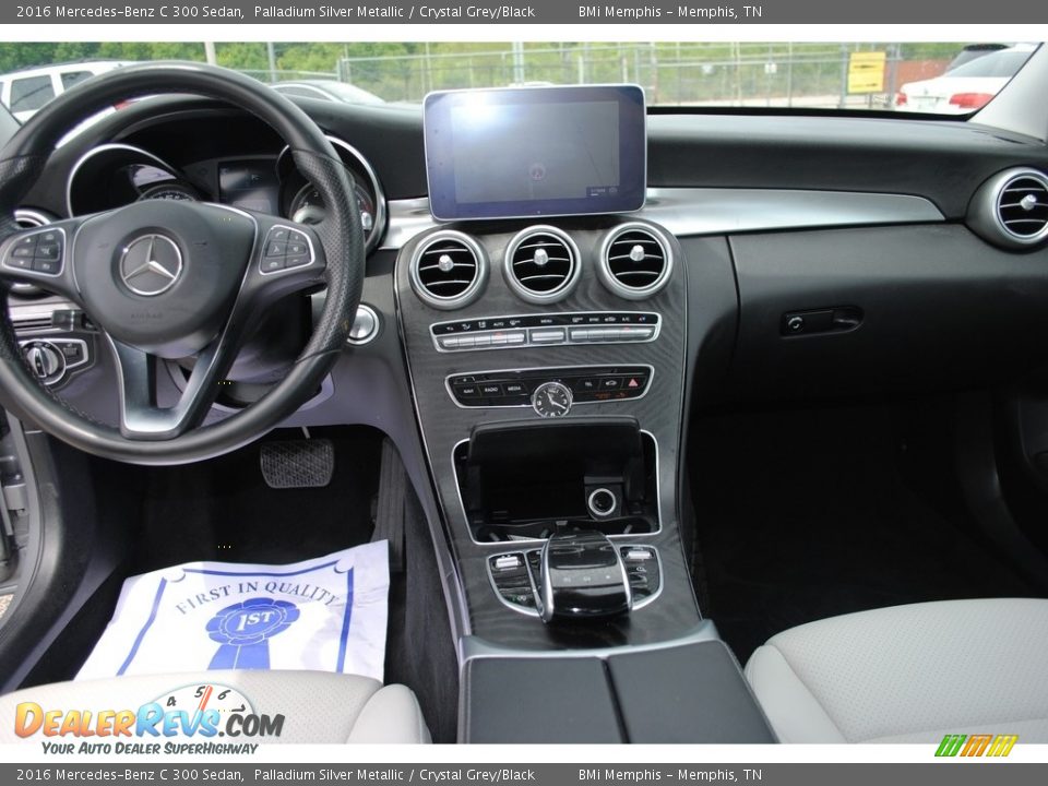 2016 Mercedes-Benz C 300 Sedan Palladium Silver Metallic / Crystal Grey/Black Photo #11
