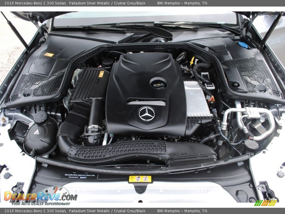 2016 Mercedes-Benz C 300 Sedan Palladium Silver Metallic / Crystal Grey/Black Photo #33
