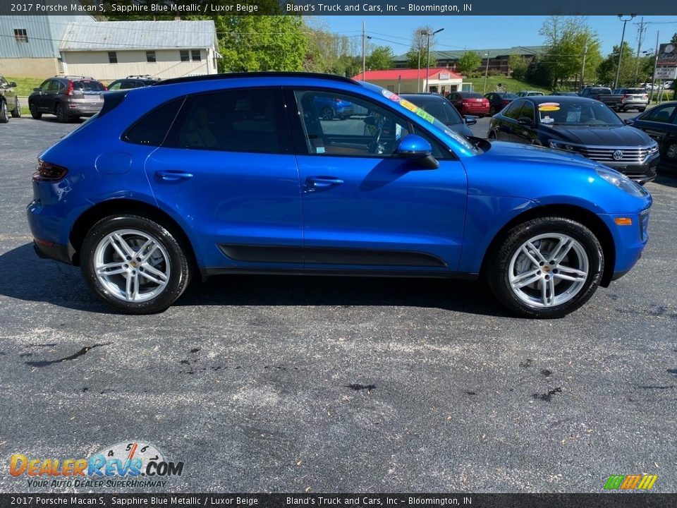 2017 Porsche Macan S Sapphire Blue Metallic / Luxor Beige Photo #5