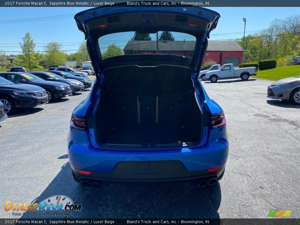 2017 Porsche Macan S Sapphire Blue Metallic / Luxor Beige Photo #9