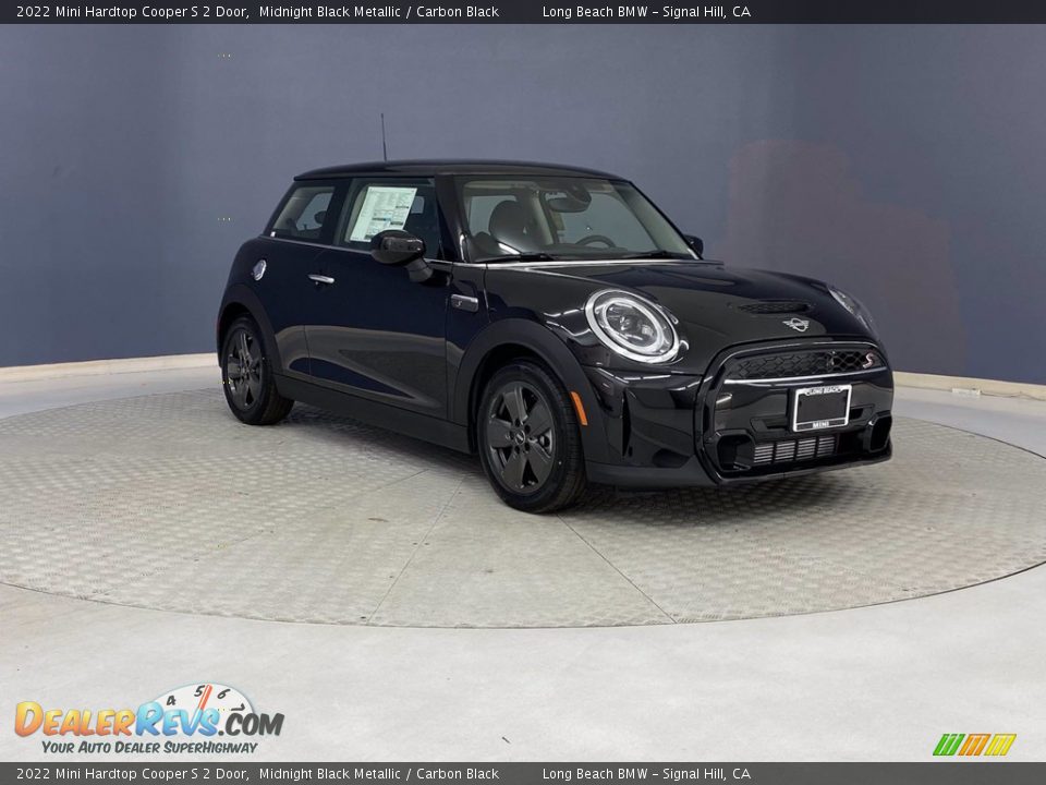 2022 Mini Hardtop Cooper S 2 Door Midnight Black Metallic / Carbon Black Photo #25