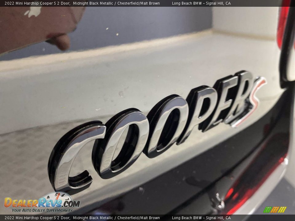 2022 Mini Hardtop Cooper S 2 Door Midnight Black Metallic / Chesterfield/Malt Brown Photo #9