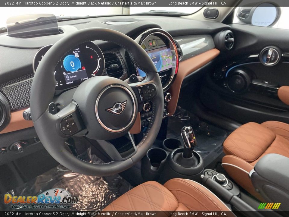 Chesterfield/Malt Brown Interior - 2022 Mini Hardtop Cooper S 2 Door Photo #13