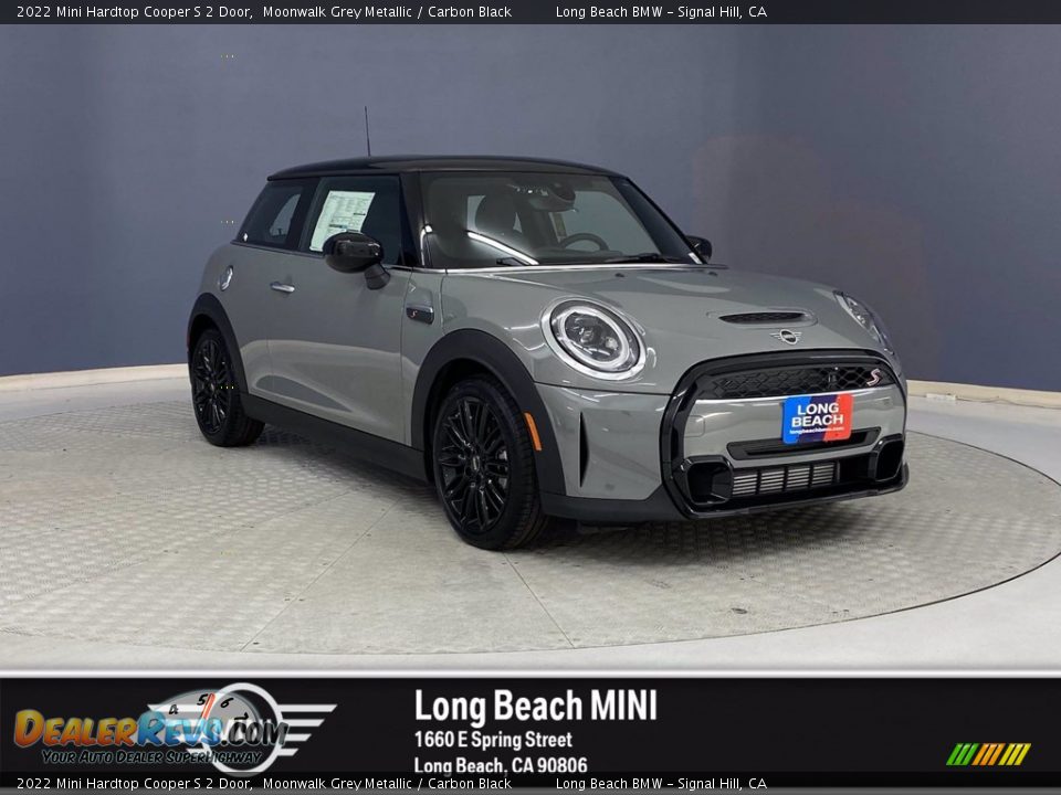 2022 Mini Hardtop Cooper S 2 Door Moonwalk Grey Metallic / Carbon Black Photo #1