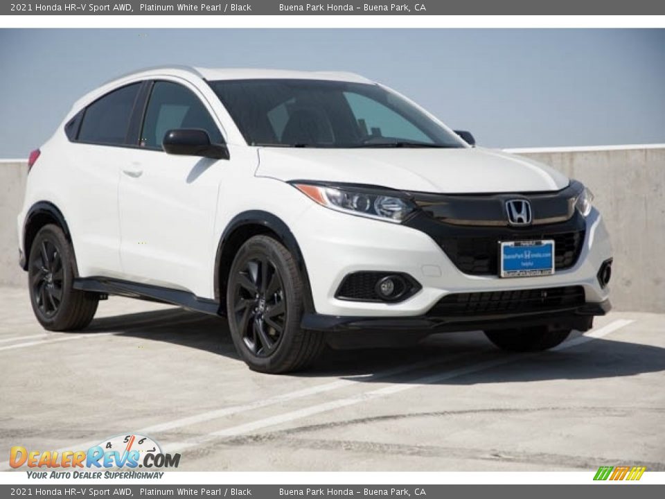 2021 Honda HR-V Sport AWD Platinum White Pearl / Black Photo #1