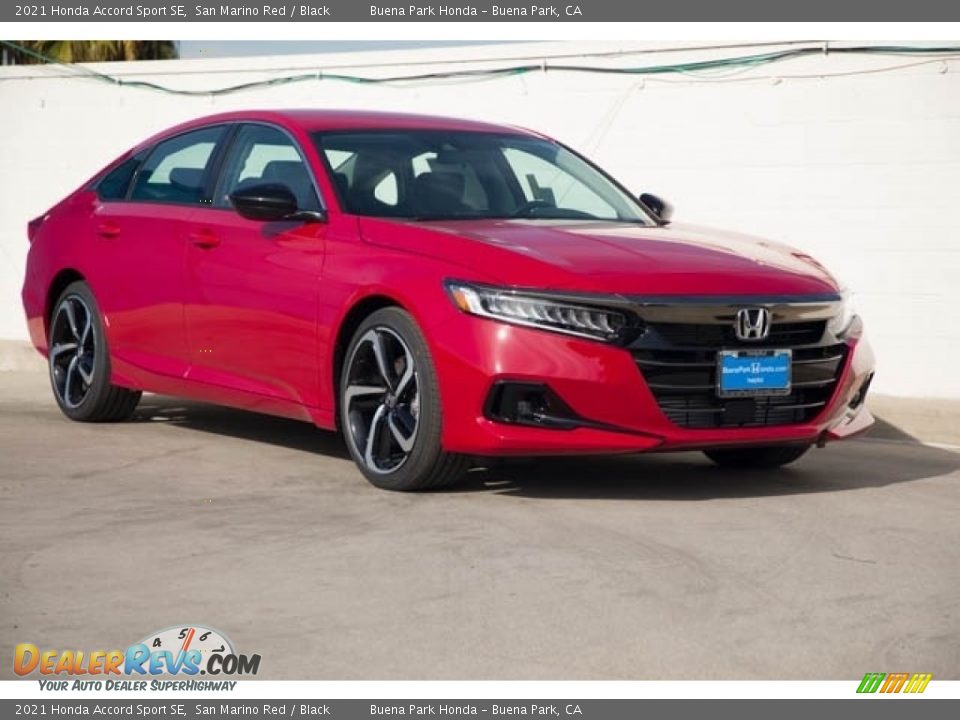 2021 Honda Accord Sport SE San Marino Red / Black Photo #1