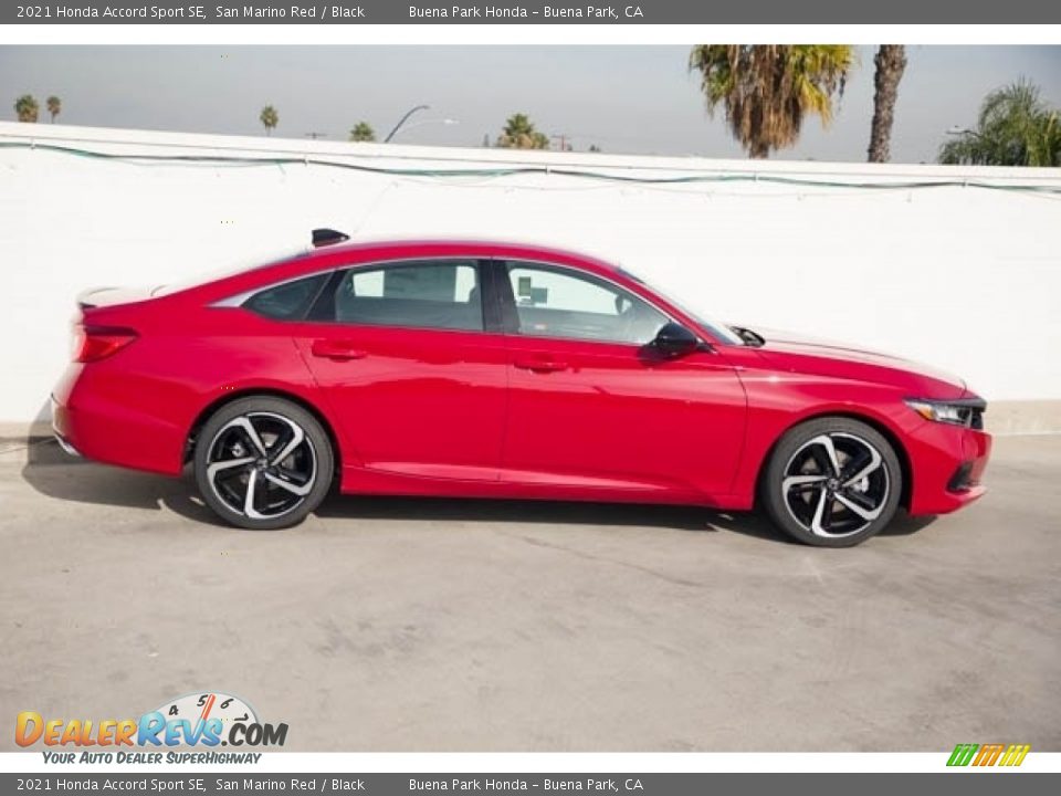 2021 Honda Accord Sport SE San Marino Red / Black Photo #8