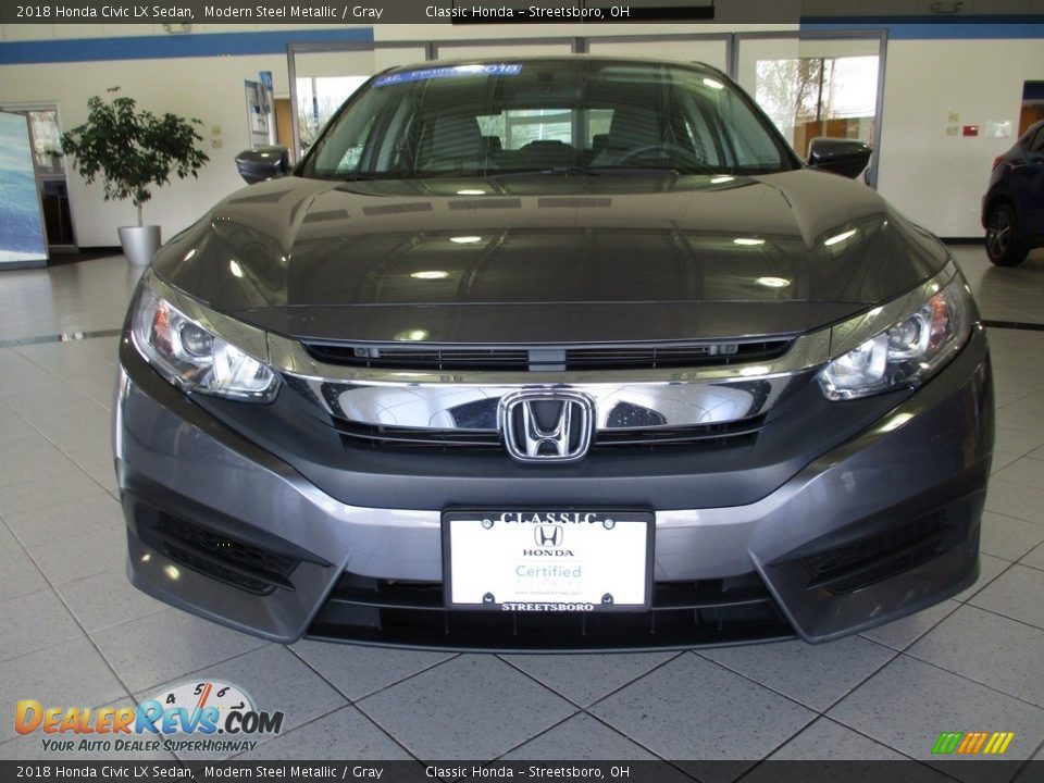 2018 Honda Civic LX Sedan Modern Steel Metallic / Gray Photo #2