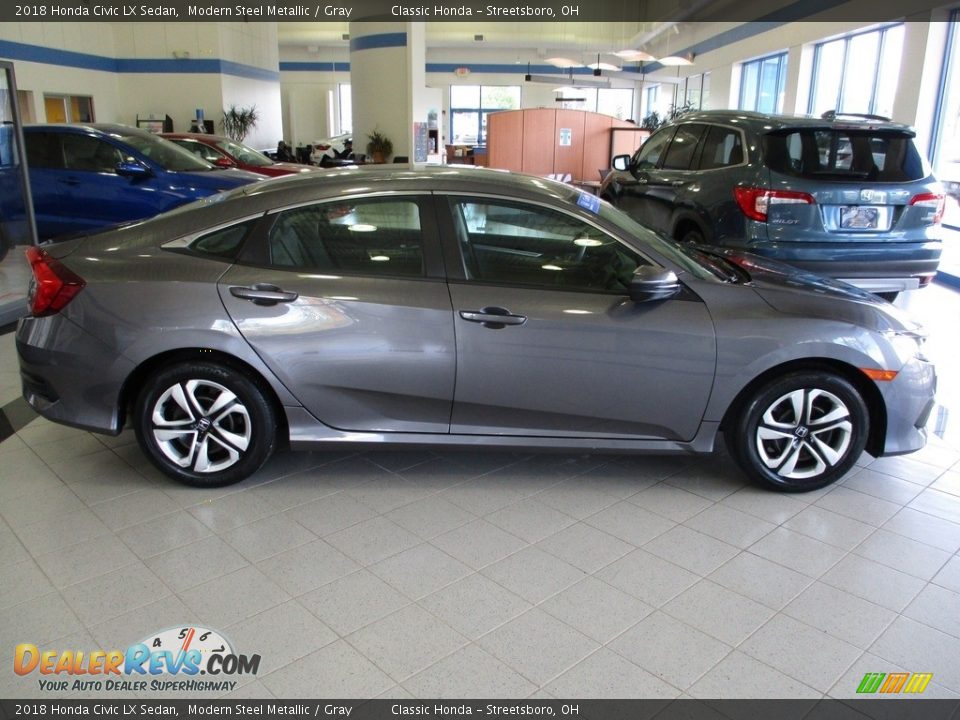 2018 Honda Civic LX Sedan Modern Steel Metallic / Gray Photo #4