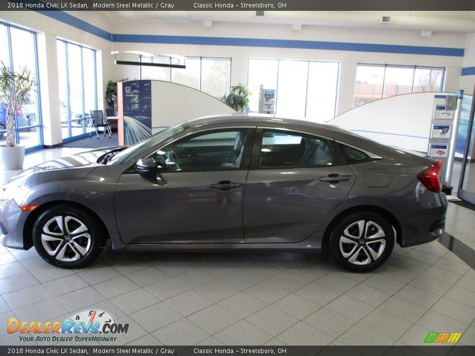 2018 Honda Civic LX Sedan Modern Steel Metallic / Gray Photo #10