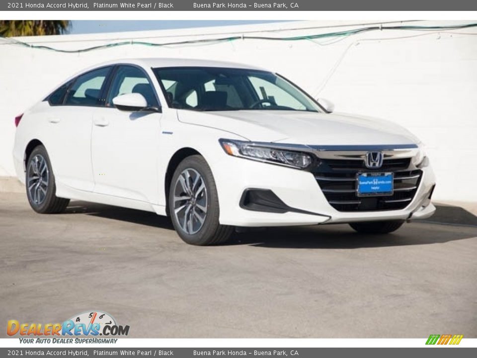 2021 Honda Accord Hybrid Platinum White Pearl / Black Photo #1