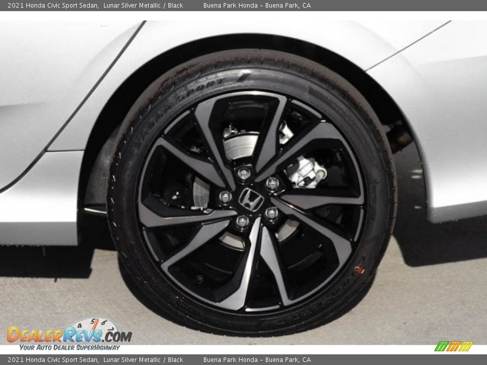 2021 Honda Civic Sport Sedan Lunar Silver Metallic / Black Photo #13