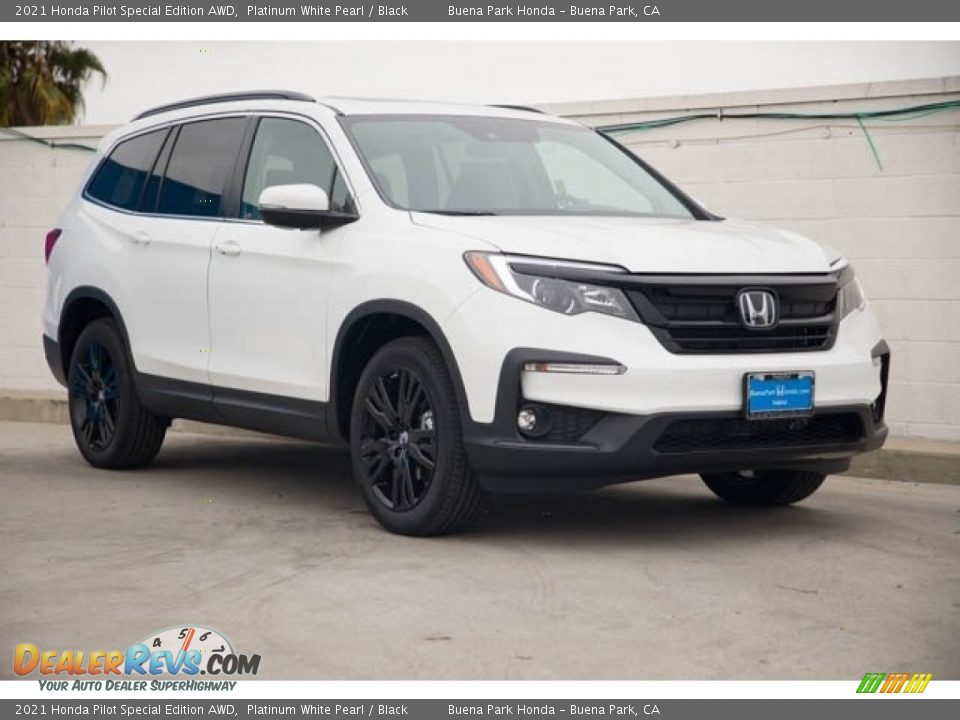 2021 Honda Pilot Special Edition AWD Platinum White Pearl / Black Photo #1