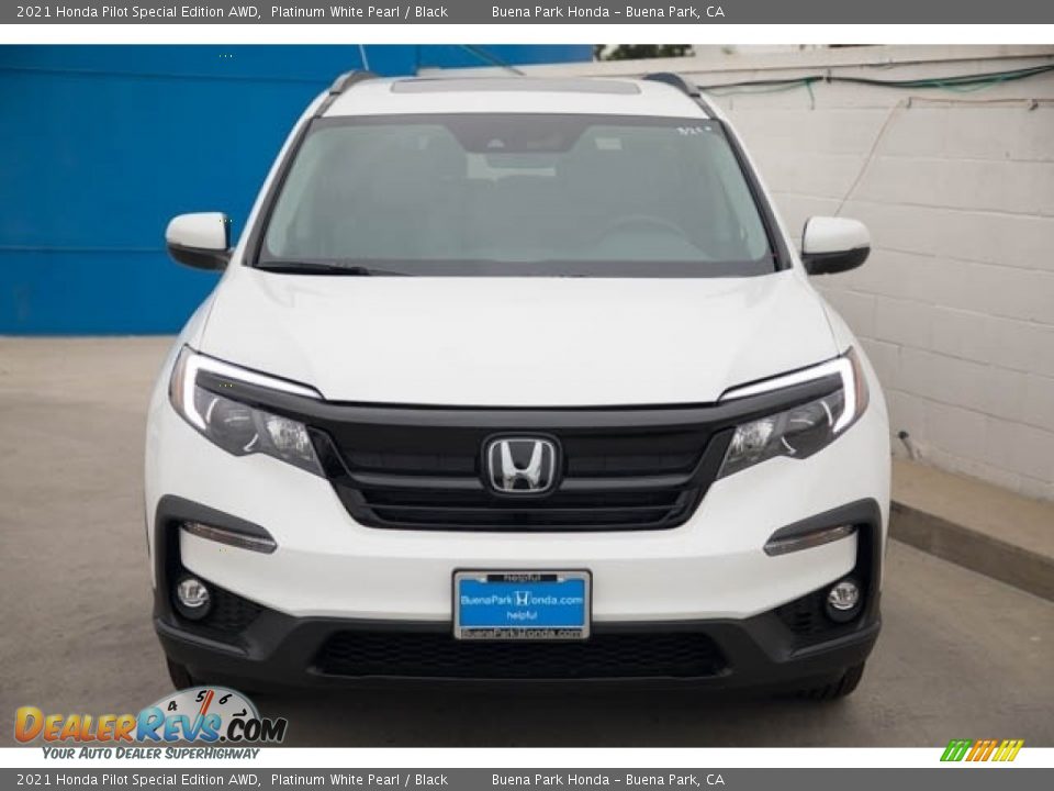 2021 Honda Pilot Special Edition AWD Platinum White Pearl / Black Photo #3