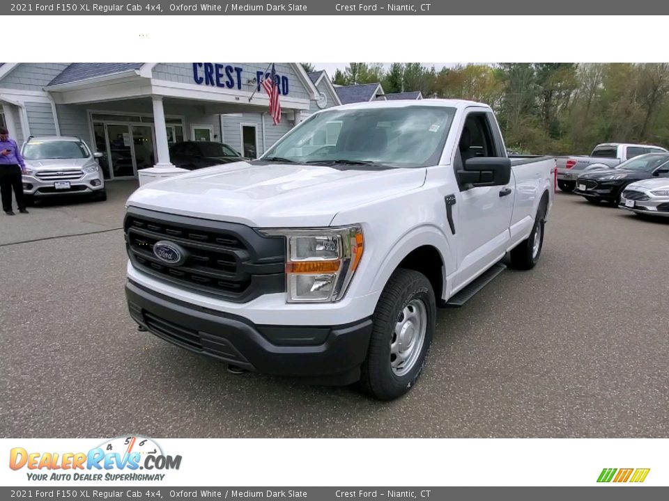 2021 Ford F150 XL Regular Cab 4x4 Oxford White / Medium Dark Slate Photo #3