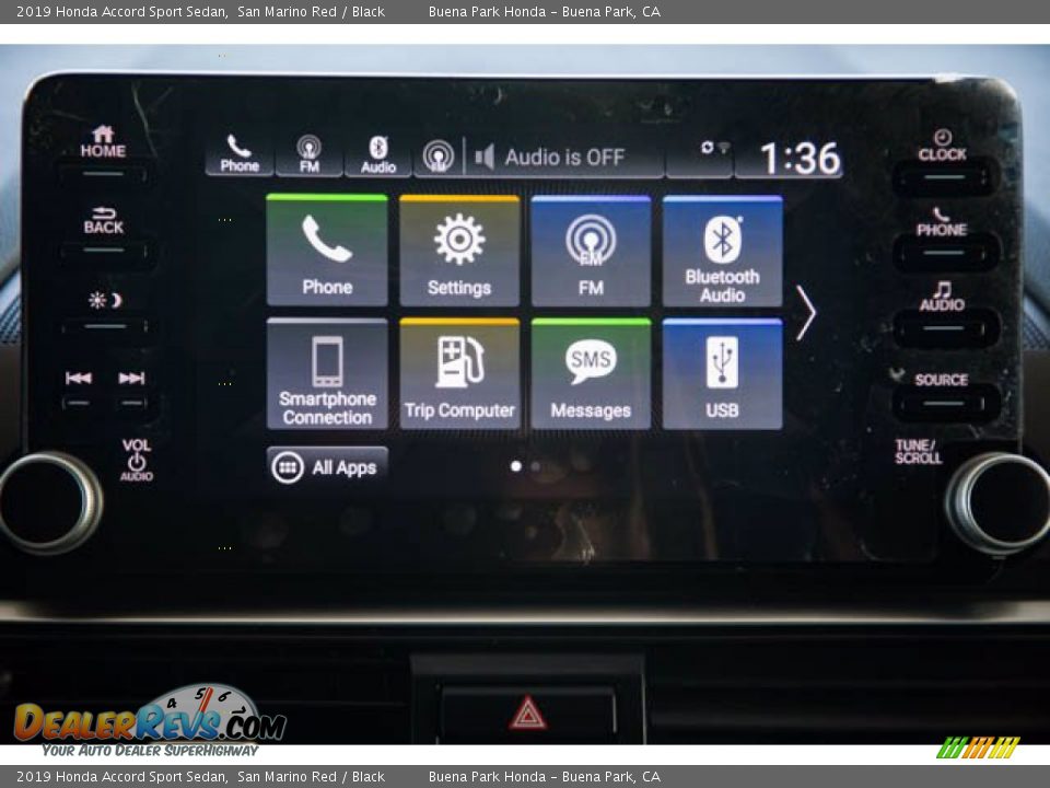 2019 Honda Accord Sport Sedan San Marino Red / Black Photo #25