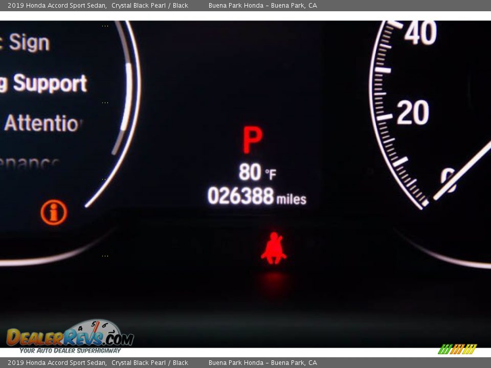 2019 Honda Accord Sport Sedan Crystal Black Pearl / Black Photo #6