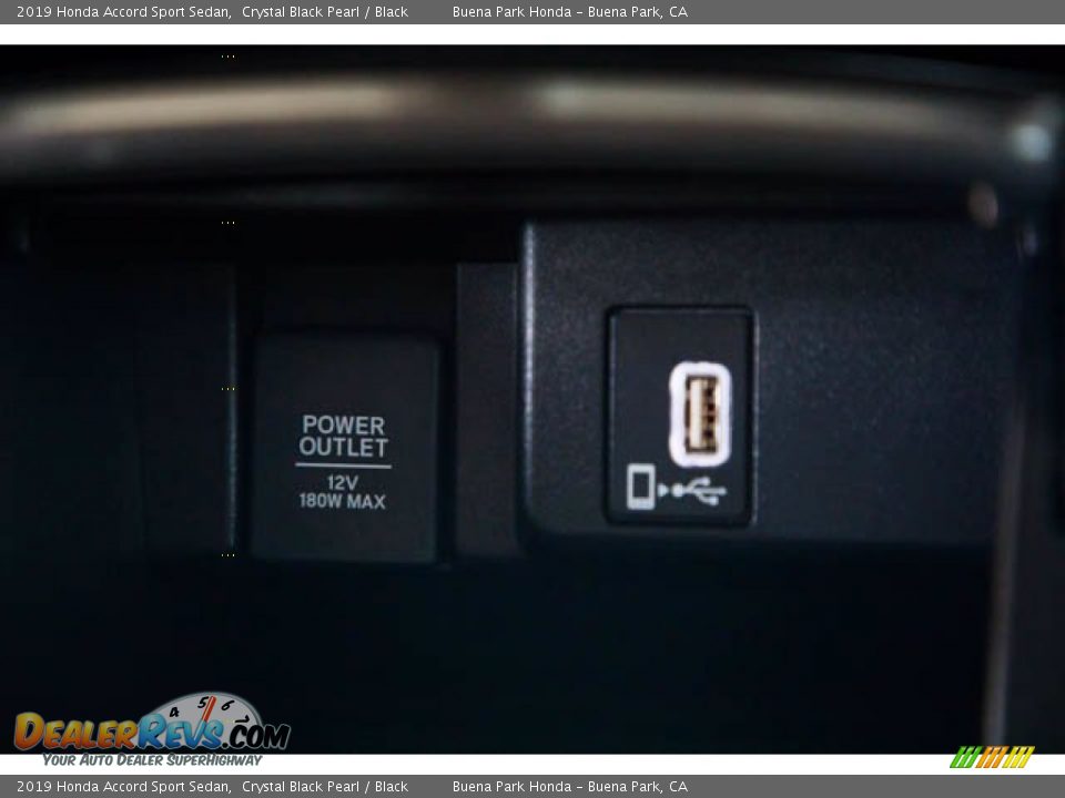 2019 Honda Accord Sport Sedan Crystal Black Pearl / Black Photo #17