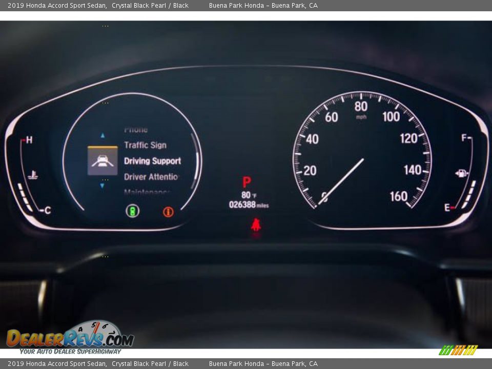 2019 Honda Accord Sport Sedan Crystal Black Pearl / Black Photo #27