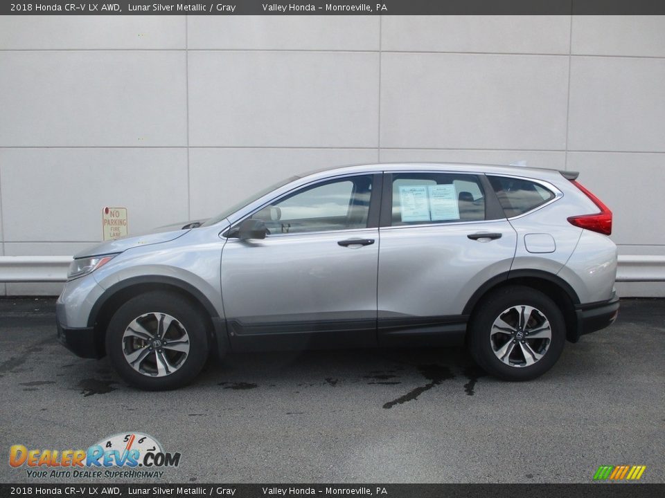 2018 Honda CR-V LX AWD Lunar Silver Metallic / Gray Photo #2