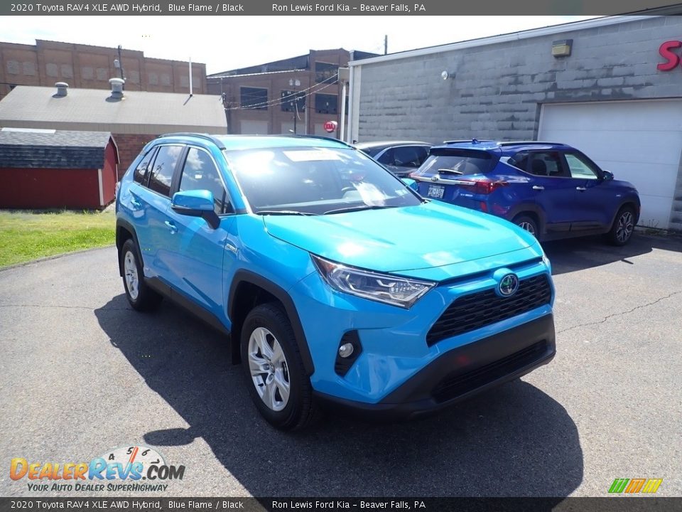 2020 Toyota RAV4 XLE AWD Hybrid Blue Flame / Black Photo #3